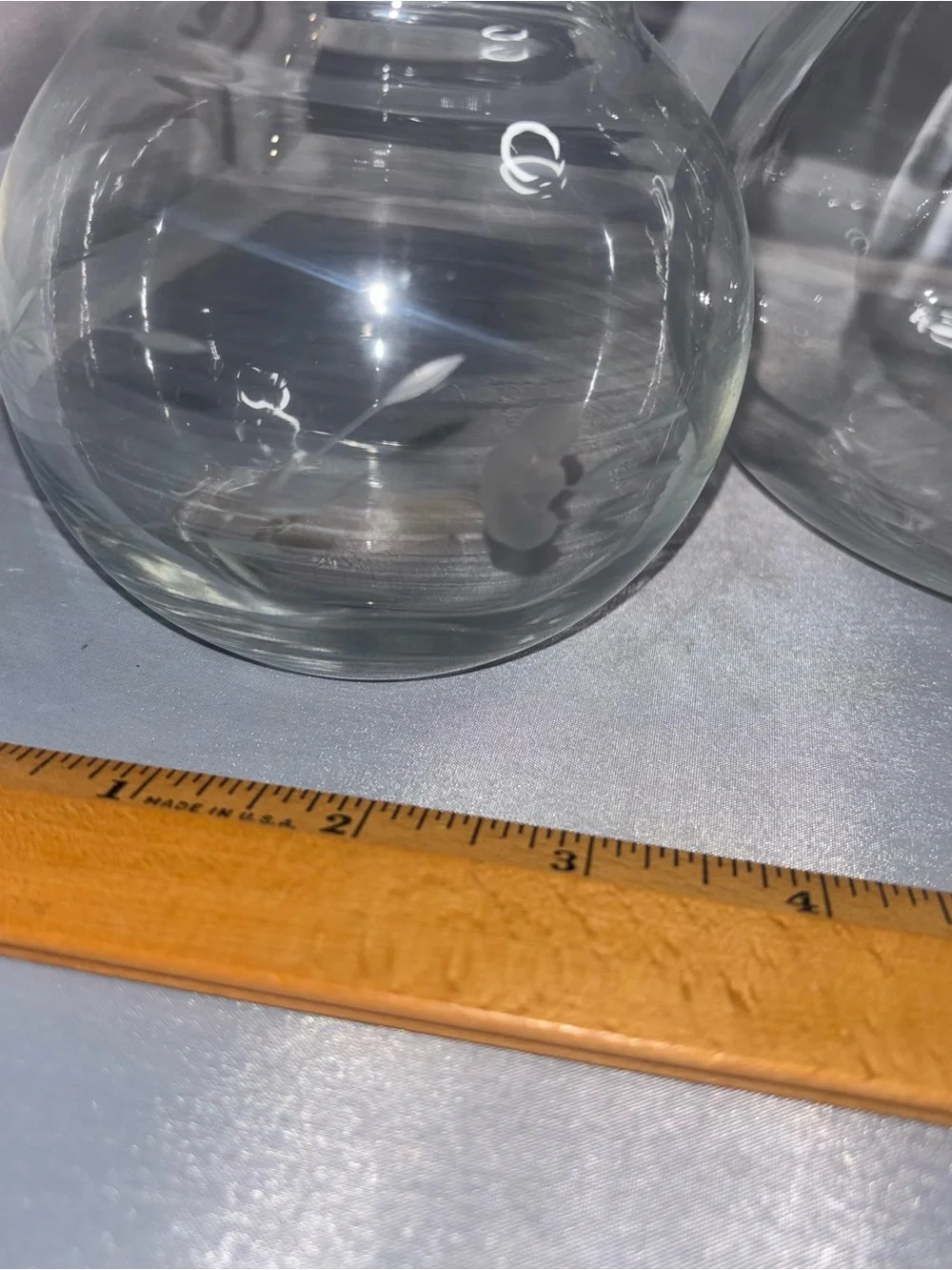 Princess House Heritage Etched Crystal Flower Vase Set of 2